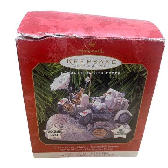 VTG Hallmark Space Lunar Rover Vehicle Light-Up Christmas Ornament Collectible - Picture 2 of 10